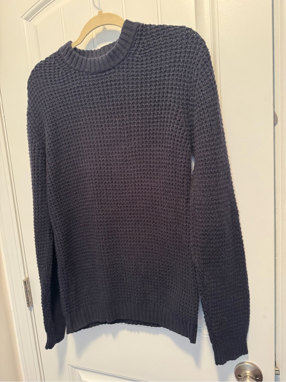 Men's Crewneck Waffle Knit Sweater